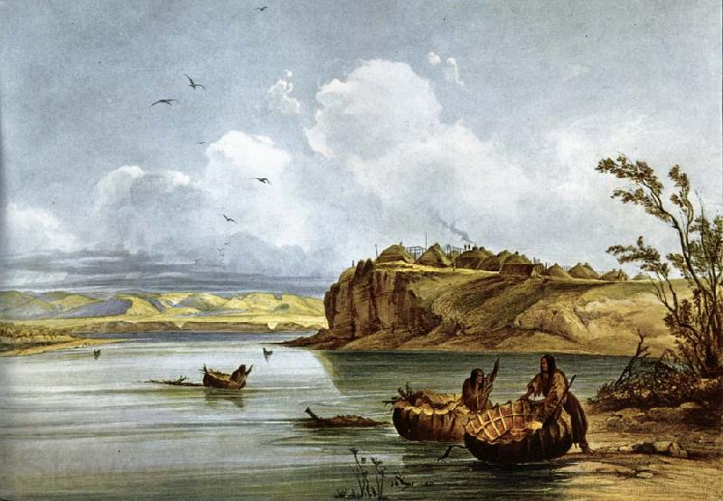 Karl Bodmer Bull-Boats